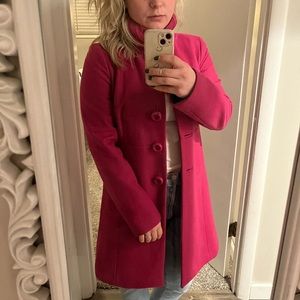 JCrew hot pink Pea Coat